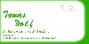 tamas wolf business card